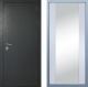 Входная металлическая Дверь Дива МД-40 Титан Д-15 Зеркало Белый в Балашихе
