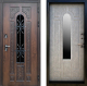 Входная металлическая Дверь Престиж TERMO с терморазрывом Лацио Дуб с окном и ковкой Бетон светлый в Балашихе