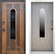 Входная металлическая Дверь Престиж TERMO с терморазрывом Лацио Орех White с окном и ковкой Бетон светлый в Балашихе