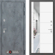 Входная металлическая Дверь Лабиринт (LABIRINT) Бетон Зеркало 19 Белый софт в Балашихе