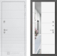 Входная металлическая Дверь Лабиринт (LABIRINT) Трендо Зеркало 19 Белый софт в Балашихе
