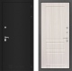 Входная металлическая Дверь Лабиринт (LABIRINT) Classic шагрень черная 03 Сандал белый в Балашихе