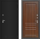 Входная металлическая Дверь Лабиринт (LABIRINT) Classic шагрень черная 03 Орех бренди в Балашихе