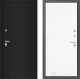 Входная металлическая Дверь Лабиринт (LABIRINT) Classic шагрень черная 07 Белое дерево в Балашихе