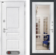 Дверь Лабиринт (LABIRINT) Versal Зеркало Фацет с багетом Белый софт