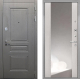 Входная металлическая Дверь Интекрон (INTECRON) Брайтон Графит ФЛЗ-516 Зеркало Сосна белая в Балашихе