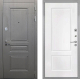 Входная металлическая Дверь Интекрон (INTECRON) Брайтон Графит КВ-2 Белый матовый в Балашихе