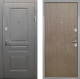 Входная металлическая Дверь Интекрон (INTECRON) Брайтон Графит Гладкая шпон Венге коричневый в Балашихе