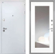 Входная металлическая Дверь Интекрон (INTECRON) Колизей White ФЛЗ-120-М Зеркало Белый матовый в Балашихе
