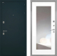 Входная металлическая Дверь Интекрон (INTECRON) Греция ФЛЗ-120-М Зеркало Белый матовый в Балашихе