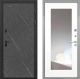 Входная металлическая Дверь Интекрон (INTECRON) Профит Black Гранит Лава Оникс ФЛЗ-120-М Зеркало Белый матовый в Балашихе