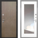 Входная металлическая Дверь Интекрон (INTECRON) Гектор Венге Коричневый ФЛЗ-120-М Зеркало Белый матовый в Балашихе