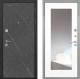 Дверь Интекрон (INTECRON) Гектор Гранит Лава Оникс ФЛЗ-120-М Зеркало Белый матовый в Балашихе