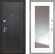 Входная металлическая Дверь Интекрон (INTECRON) Гектор ФЛ-295 ФЛЗ-120-М Зеркало Белый матовый в Балашихе