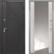 Входная металлическая Дверь Интекрон (INTECRON) Олимпия Black 4К ФЛЗ-516 Зеркало Сосна белая в Балашихе