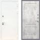 Входная металлическая Дверь Рекс (REX) 5 Белая Шагрень FL-117 Бетон светлый в Балашихе