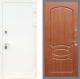 Входная металлическая Дверь Рекс (REX) 5 Белая Шагрень FL-128 Морёная берёза в Балашихе