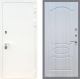 Входная металлическая Дверь Рекс (REX) 5 Белая Шагрень FL-128 Сандал белый в Балашихе