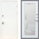 Входная металлическая Дверь Рекс (REX) 5 Белая Шагрень Зеркало Пастораль Белый ясень в Балашихе