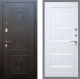Входная металлическая Дверь Рекс (REX) 10 СБ-14 стекло белое Сандал белый в Балашихе