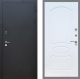 Входная металлическая Дверь Рекс (REX) 1A Черный Муар FL-128 Белый ясень в Балашихе