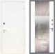 Входная металлическая Дверь Рекс (REX) 1А Белая шагрень СБ-16 Зеркало Силк Сноу в Балашихе