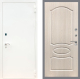 Входная металлическая Дверь Рекс (REX) 1А Белая шагрень FL-128 Беленый дуб в Балашихе
