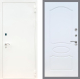 Входная металлическая Дверь Рекс (REX) 1А Белая шагрень FL-128 Белый ясень в Балашихе