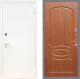Входная металлическая Дверь Рекс (REX) 1А Белая шагрень FL-128 Морёная берёза в Балашихе