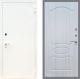 Входная металлическая Дверь Рекс (REX) 1А Белая шагрень FL-128 Сандал белый в Балашихе