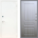 Входная металлическая Дверь Рекс (REX) 1А Белая шагрень FL-243 Сандал белый в Балашихе
