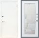 Входная металлическая Дверь Рекс (REX) 1А Белая шагрень Зеркало Пастораль Белый ясень в Балашихе