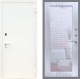 Входная металлическая Дверь Рекс (REX) 1А Белая шагрень Зеркало Пастораль Сандал белый в Балашихе