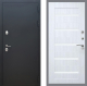 Входная металлическая Дверь Рекс (REX) 5 Черный Муар СБ-14 стекло белое Сандал белый в Балашихе