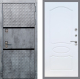 Входная металлическая Дверь Рекс (REX) 15 Бетон Темный FL-128 Белый ясень в Балашихе