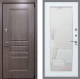 Входная металлическая Дверь Рекс (REX) Премиум-S Зеркало Пастораль Белый ясень в Балашихе