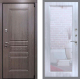 Входная металлическая Дверь Рекс (REX) Премиум-S Зеркало Пастораль Сандал белый в Балашихе