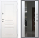 Входная металлическая Дверь Рекс (REX) Премиум-н Силк Сноу СБ-16 Зеркало Белый ясень в Балашихе