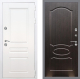 Входная металлическая Дверь Рекс (REX) Премиум-н Силк Сноу FL-128 Венге светлый в Балашихе