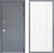 Дверь Заводские двери Лира Софт графит Доррен Белый софт 860х2050 мм