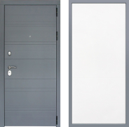 Дверь Заводские двери Лира Софт графит Тривия Белый софт 860х2050 мм