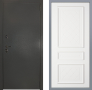 Дверь Заводские двери Эталон 3к антик серебро Урбино Белый софт 860х2050 мм