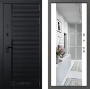 Дверь Лабиринт (LABIRINT) Piano Зеркало Максимум Белый софт 860х2050 мм