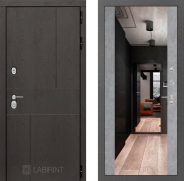 Дверь Лабиринт (LABIRINT) Urban Зеркало Максимум Бетон светлый 960х2050 мм
