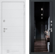 Дверь Лабиринт (LABIRINT) Трендо Зеркало Максимум с тонировкой Черный кварц 960х2050 мм