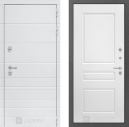 Дверь Лабиринт (LABIRINT) Трендо 03 Белый софт 860х2050 мм