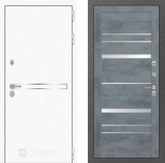Дверь Лабиринт (LABIRINT) Лайн White 20 Бетон темный 960х2050 мм