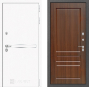 Дверь Лабиринт (LABIRINT) Лайн White 03 Орех бренди 960х2050 мм