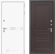 Дверь Лабиринт (LABIRINT) Лайн White 03 Орех премиум 960х2050 мм