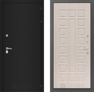 Дверь Лабиринт (LABIRINT) Classic шагрень черная 04 Беленый дуб 860х2050 мм